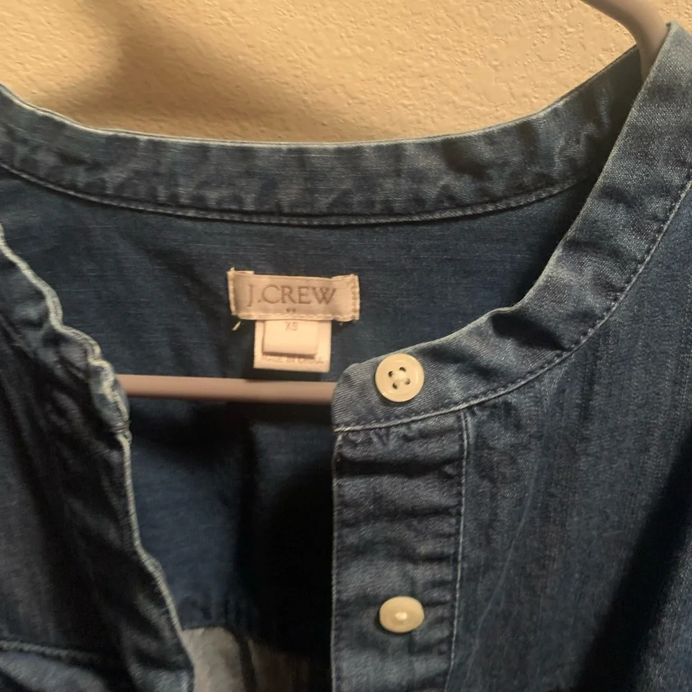 J.Crew Denim knee-length dress/tunic XS - Picture 3 of 10